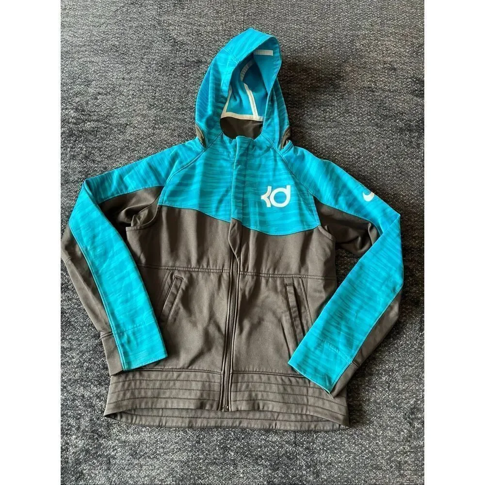 Youth Large Nike KD Blue and Gray Jacket